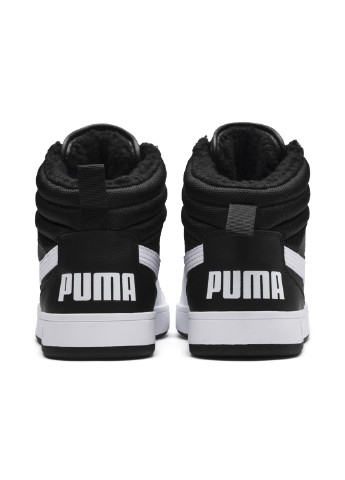 Чорні осінні черевики rebound street v2 fur Puma