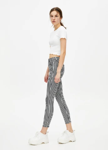 Штани демісезон,чорний в білу смужку, Pull & Bear (255192985)