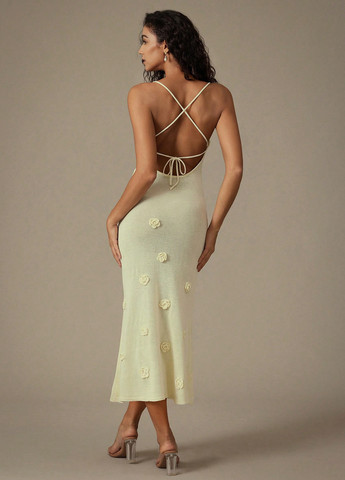 Кремова кежуал сукня сукня-майка, з відкритою спиною SHEIN однотонна