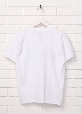 Белая летняя футболка Gildan
