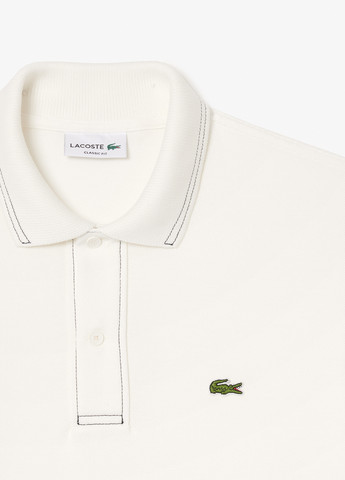 Белая футболка-поло для мужчин Lacoste однотонная