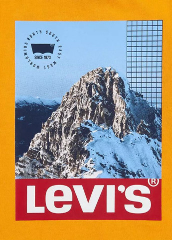Levi's світшот логотип помаранчевий кежуал бавовна, трикотаж