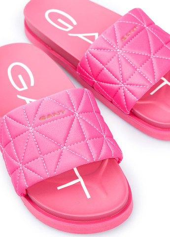 Малиновые шлепанцы Gant с логотипом