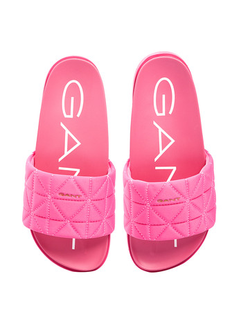 Малиновые шлепанцы Gant с логотипом