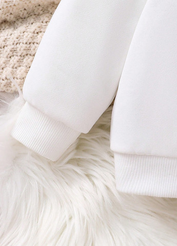 SHEIN свитшот рисунок белый кэжуал полиэстер, трикотаж