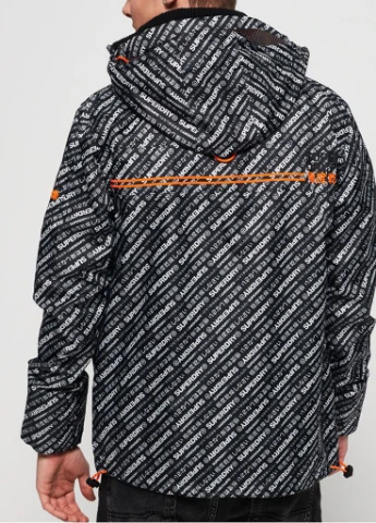 Черно-белая демисезонная куртка Superdry