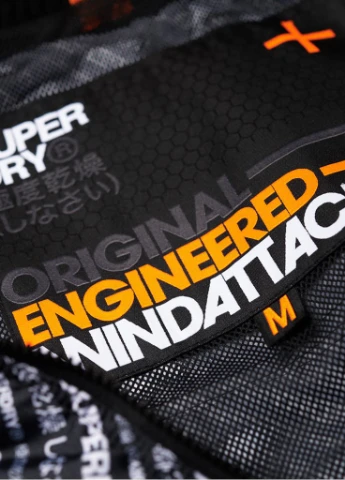 Черно-белая демисезонная куртка Superdry