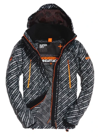 Черно-белая демисезонная куртка Superdry