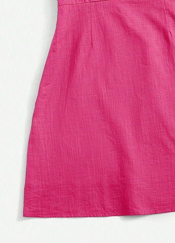 Розовое кэжуал платье SHEIN однотонное