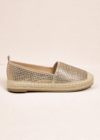 Бежевые эспадрильи SHEIN однотонный стразы, джут, плетение (341735183)