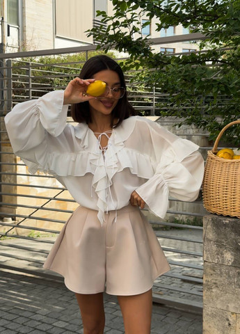 Молочная блуза No Brand