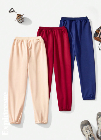 Комбинированные спортивные демисезонные джоггеры брюки SHEIN