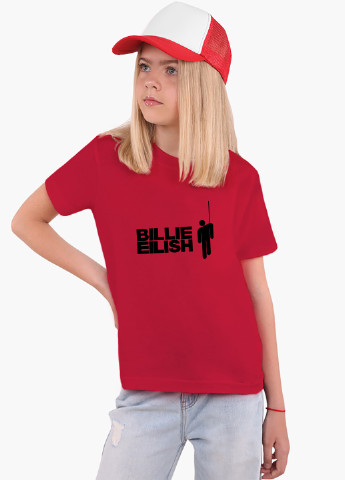 Красная демисезонная футболка детская билли айлиш (billie eilish)(9224-1211) MobiPrint