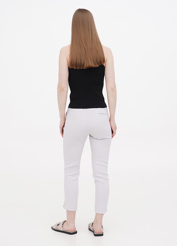 Светло-серые кэжуал летние укороченные, зауженные брюки H&M