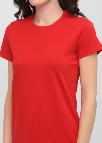 Красная всесезон футболка женская с круглым воротником Stedman