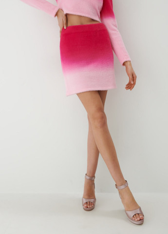 Малиновая кэжуал градиентной расцветки юбка Mohito