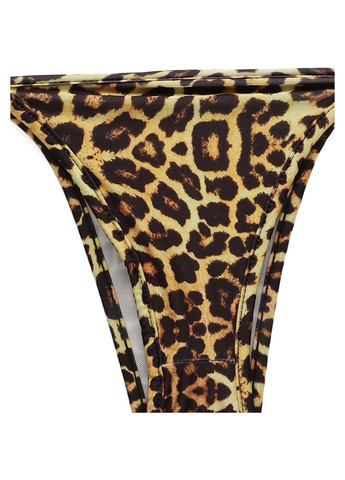 Коричневые купальные трусики леопардовый PrettyLittleThing