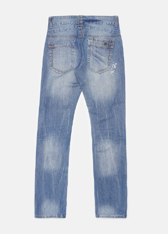 Голубые демисезонные прямые джинсы Tom Tailor