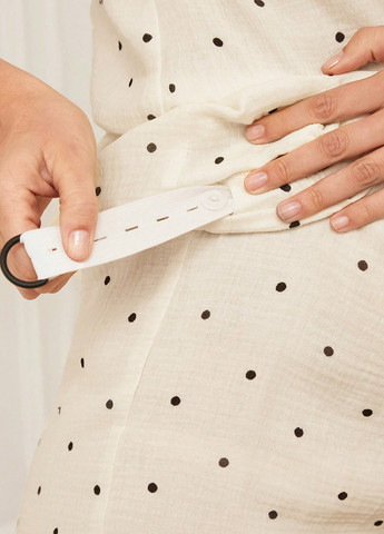 Кремовий демісезонний комплект для вагітних (блуза, шорти) SHEIN