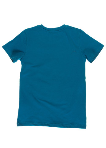 Синяя летняя футболка с коротким рукавом Watch Me