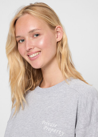 Сірий світшот PRPY меланж без декору (361270833)