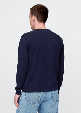 Синий демисезонный кэжуал лонгслив Gap с рисунком