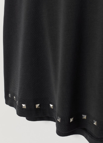 Черная кэжуал однотонная юбка H&M