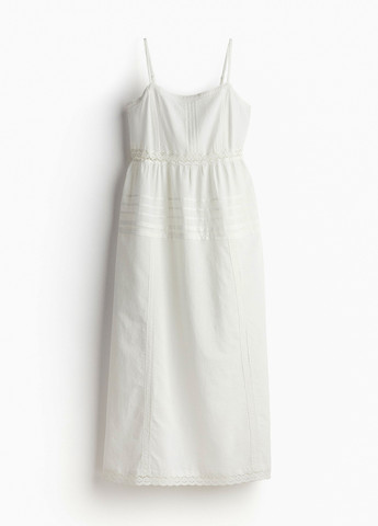 Кремовое кэжуал платье H&M однотонное