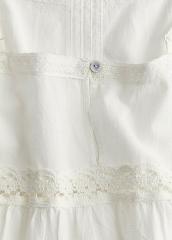 Кремовое кэжуал платье H&M однотонное