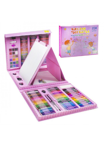 Набір для дитячої творчості у валізі з 208 предметів “Чемодан творчості” Рожевий Good Idea рожева