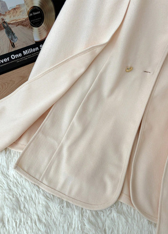 Кремовое демисезонное Пальто кейп SHEIN