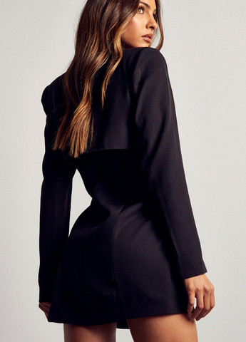 Черное кэжуал платье платье-жакет MissPap однотонное