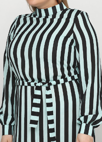 Черное кэжуал платье рубашка ANVI в полоску