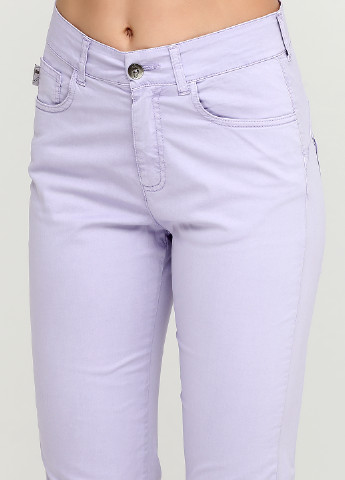Лавандовые кэжуал демисезонные зауженные брюки Oblique