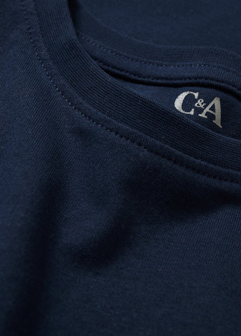 Темно-синий демисезонный кэжуал лонгслив C&A однотонный