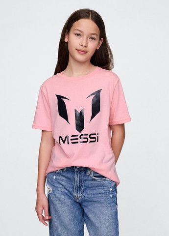 Светло-розовая летняя футболка Gap