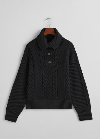 Чорний зимовий светр Gant