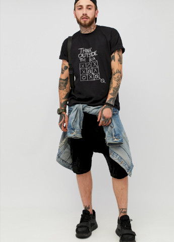 Чорна футболка чоловіча YAPPI