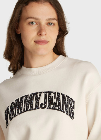 Білий світшот Tommy Jeans логотип вишивка (344461715)