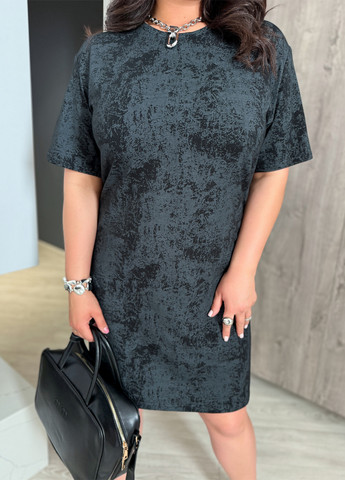 Черное кэжуал платье платье-футболка Demma однотонное