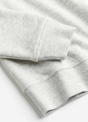 Сірий світшот H&M меланж без декору (362622306)