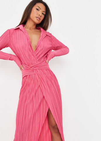 Розовое кэжуал платье рубашка Missguided однотонное