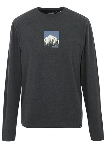 Черный демисезонный спортивный лонгслив Regatta с рисунком