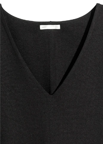 Черное деловое платье H&M однотонное