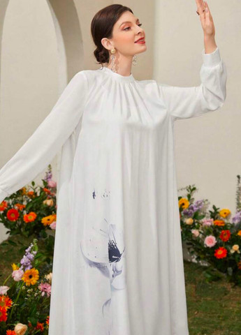 Білий кежуал сукня оверсайз SHEIN однотонна