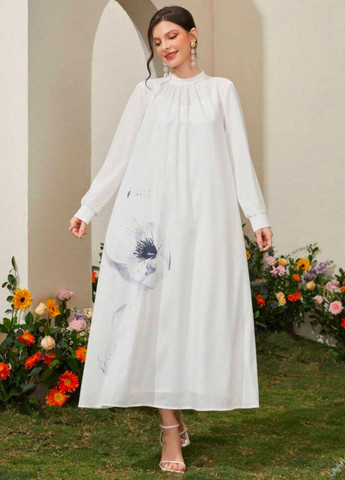 Білий кежуал сукня оверсайз SHEIN однотонна