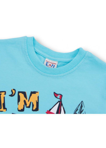 Синій літній костюм десткий e & h з корабликами "i'm the captain" (8306-104b-blue) E&H