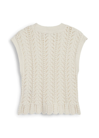 Белая однотонная блузка C&A летняя