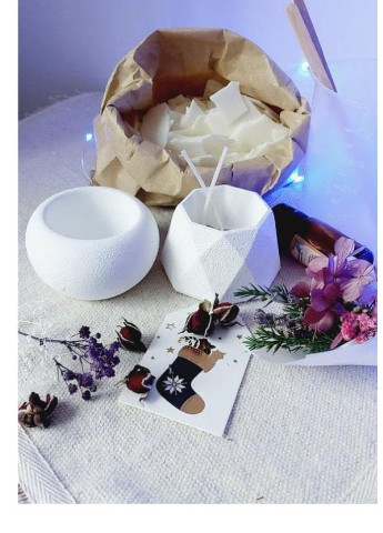Набір для виготовлення свічок: серія "Сніжно-білий" № 4 BeautlyMaysternya (256377193)