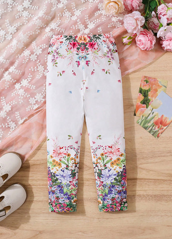 Белые демисезонные леггинсы SHEIN